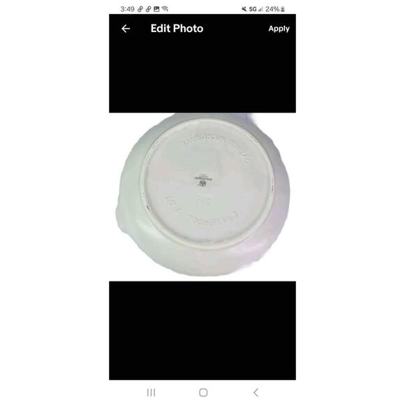 Pfaltzgraff HEIRLOOM Gray Stoneware White Floral 2 Qt Covered Casserole Bowl - Picture 5 of 6